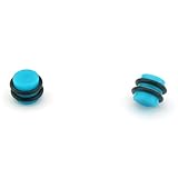 Blue Magnetic Design - Acrylic Fake Plugs - Cheaters - 0G Gauge - 8mm