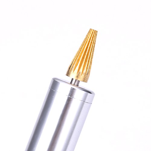 Whitelotous Brass Leather Craft Top Edge Dye Roller Pen Applicator Leather Craft Oil Painting Making Tool (Silver)