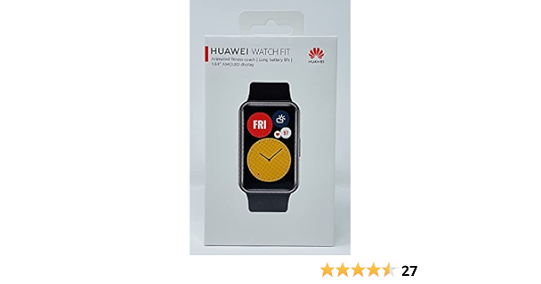 Amazon.com: HUAWEI Watch FIT - Reloj inteligente Bluetooth, pantalla AMOLED  vívida de 1.64 pulgadas, animaciones de entrenamiento rápido, 10 días de  duración de la batería, rastreador deportivo GPS fitness, 5 ATM impermeable,