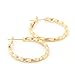 Followmoon 18K Gold Plated Women's Rope Hoop Earrings 20mm-50mm (30mm Rope Hoop Earrings)