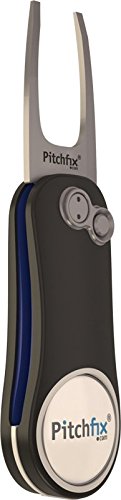 Pitchfix Divot Tool Golf (Gunmetal/Blue) + BUILT IN PENCIL SHARPNER - Thumbnail 4