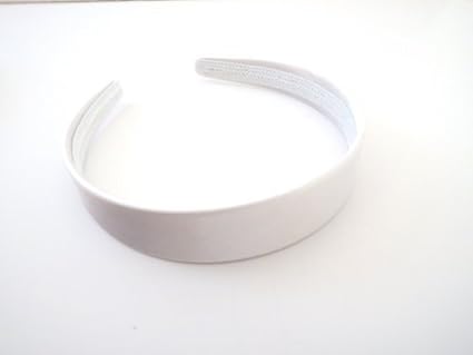 Wide Satin Headband Hair Band Alice Band White Amazon Co Uk