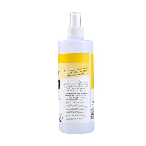 GLAD FOR PETS ATTRACTANT SPRAY FOR POTTY TRAINING DOGS & PUPPIES, PEANUT BUTTER SCENT, 16OZ – EFFECTIVE DOG POTTY TRAINING SPRAY, INDOOR OR OUTDOOR DOG POTTY TRAINING AID, 16OZ BOTTLE