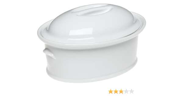 white oval casserole dish