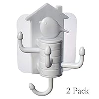 MENXEN Flexible Swivel Hook, Rotary Wall Hook Self Adhesive Reusable No Drilling, Wall Mounted Towel Robe Clothes Hat Coat Hook for Home (Gray)