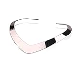 Carfeny Silver Choker Necklaces for Women,Love Heart Shaped End Open Adjustable Statement Necklace