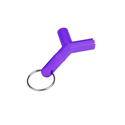 Livoty Audio Splitter Y Jack Male to 2 Female M/F 3.5mm Stereo Earphone (Purple)
