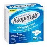 Kaopectate Multi-Symptom Relief Anti-Diarrheal Upset Stomach Reliever Caplets - 28 Ct (Pack 2)