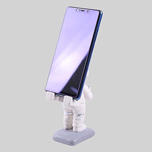 MQW 5.5913cm Creative Spaceman Astronaut Mobile Phone Bracket Home Resin Crafts Study Decoration Resin Decoration Delicate and Beautiful (Color : Silver)