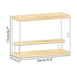LONG TAO Clear Acrylic Display Case with Shelf