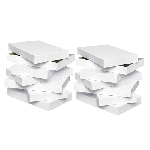 American Greetings White Gift Boxes with Lids (12- Count, 14.75" x 9.5")