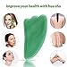 Jade Roller for Face Eye Gua Sha Scraping Massage Tool Set - Remove Wrinkles Puffiness, Body Facial Skin Lymphatic Massager - Teamkio Himalayan Jade Stone Kit with Gift Case