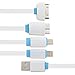 iPowertech Multi Charger 4 in 1 Multiple USB Charging Cable Adapter Connector with 8 Pin Lightning / 30 Pin / Micro USB 2.0 / Micro USB 3.0 Ports for iPhone, iPad, Samsung Galaxy and More(100cm)