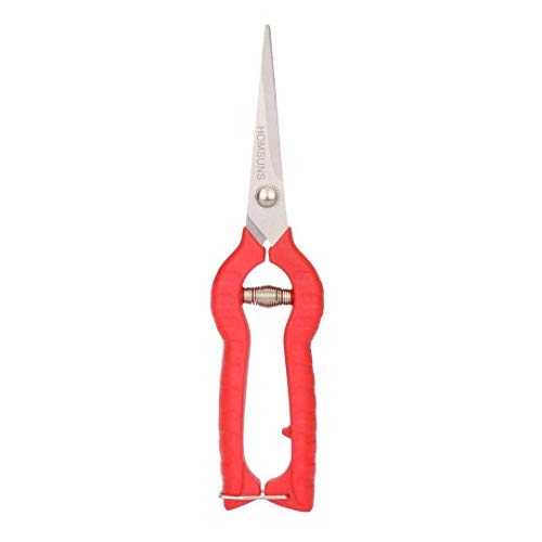 Gardening Hand Pruner 6.5" Garden Scissors Ergonomic Pruning Shears Pofessional Micro-Tip Pruning Snips Leaf Trimmer Straight Pruning Shears Florist Scissorwith Stainless Steel Blades for Plants