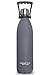 AquaFlask Insulated Double Wall Stainless Steel Water Bottle with Handle (Matte Grey, 27-Ounce)