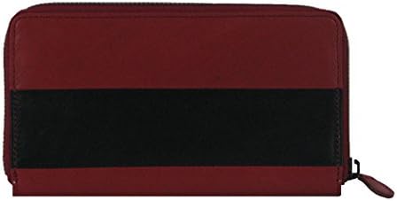 Genuine Leather Multi Pocket Women's Clutch Wallet RED