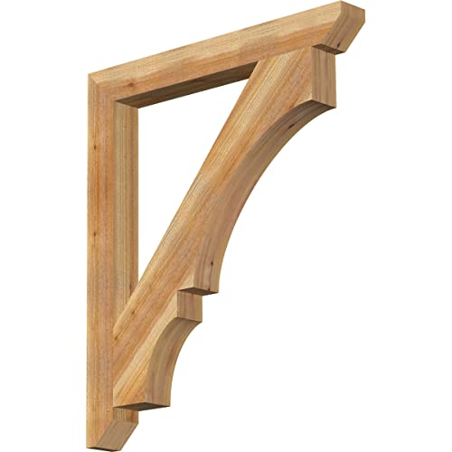 4"W x 36"D x 42"H Balboa Slat Rough Sawn Bracket, Western Red Cedar