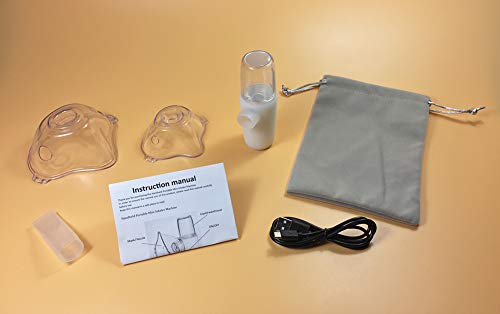 ShareMoon Portable Mini Inhaler Machine Handheld Steam Compressor Humidifier Vaporizer Cool Mist Inhaler Kits for Adults & Kids(Clear White) - Thumbnail 6