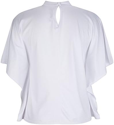 Amzmem Women's Fashion Casual Bat Mid Sleeve Cotton Top T-shirt Blouse