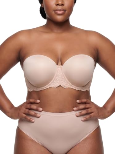 Torrid Women's Plus Size Strapless Lightly Lined Smooth Bra, Rose Dust, 38F at Amazon