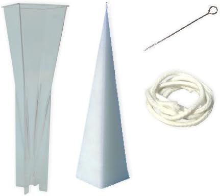 TrendLight Candle Pouring Mould 860561 Pyramidenkerze 60 x 228 MM Includes Wick 1 M plus Wick Holder and Instructions