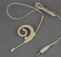 BEV4c-SE Earset Headset Microphone with Field Replaceable Cable,suit Sennheiser Bodypack Transmitters - single ear hook - lightweight - Cream - TA3F mini 3 pin XLR plug