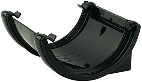 FLOPLAST 112mm Half Round Fascia Gutter Union Bracket - Black