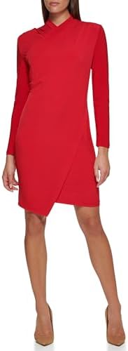 women's belted mockneck long-sleeve stretch jersey dress Brgzlk Women's Maxi Dress Mock Neck Long Sleeve Full Pleated Chiffon High Waist Belted A Line Cocktail Party Long Dress, Size: Medium