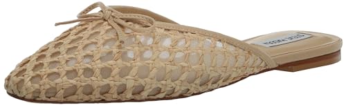 Steve Madden Women’s Birdee Mule, Tan Raffia, 5.5