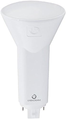 Green Creative - LED PL Lamp - 6 Watt - 4-Pin G24 Bases Replaces 13W or 18W CFL Lamps - 570 Lumens - 2700 Kelvin - Vertical Mount - 120-277V - Works with Compatible Ballast Only - Green Creative 28370