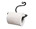 Stur-De Blacksmith Handmade Toilet Paper Holder - Wrought Iron Rustic Wall Mount Tissue Holder for Bathroom, Toilet Paper Roll Holder for Farmhouse Style Homes & Vintage Houses - Black, 6 x 4.4 Inches