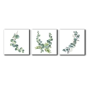 3 Panel Green Plants Painting Wall Bedroom Living...