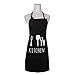 Drhob Black Adjustable 100% Cotton Cooking Kitchen Bib Apron with Pockets for Women Men Chef