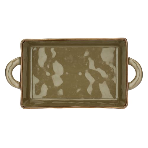 Rose&Tulipani Concerto Collection - Bandeja para Horno (cerámica, 29 x 6 cm, 15 cm de Profundidad), Color Gris