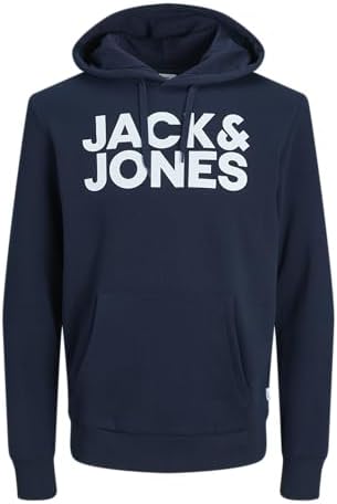 Jjecorp Logo Sweat Hood Capucha, Navy Blue Detail 3, M para Hombre