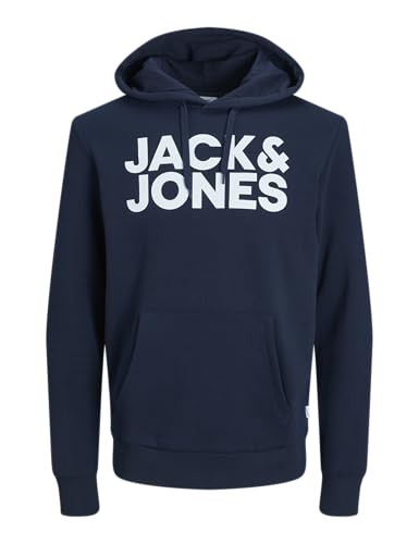 Jjecorp Logo Sweat Hood Capucha, Navy Blue Detail 3, M para Hombre