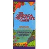 Grenada Chocolate Organic dark chocolate 60%  Bio nib-a-licious with cocoa bean pieces guaranteed nut-free from the Caribbean