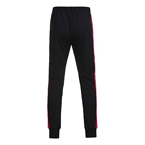 WUAI Mens Active Athletic Pants Jogger Pants Biker Slim Fit Elastic Drawstring Sweatpants Casual Running Trousers(Red,US Size XS = Tag S) - Thumbnail 2