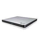 LG Electronics 8X USB 2.0 Super Multi Ultra Slim Portable DVD+/-RW External Drive with M-DISC Support, Retail (Silver) GP65NS60