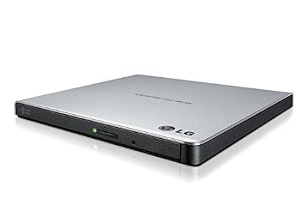 LG Electronics 8X USB 2.0 Super Multi Ultra Slim Portable DVD+/-RW External Drive with M-DISC Support, Retail (Silver) GP65NS60