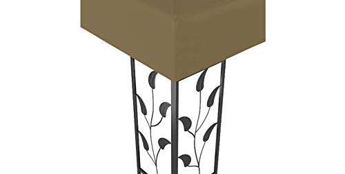 Pavillon 3x3 m Taupe Gartenbauten Pavillons und Partyzelte 180 g/m² – Bild 5