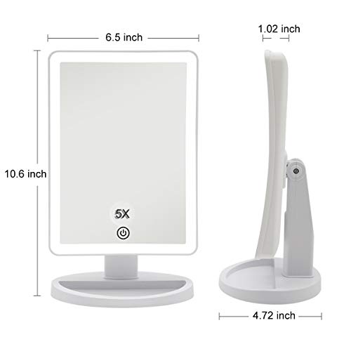 COSMIRROR 5X Magnifying Makeup Vanity Mirror, Lighted Makeup Mirror