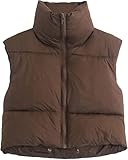 Daacee Women's Lightweight Winter Crop Puffer Vest