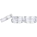 (Quantity: 100pcs) Beauticom 3G/3ML Round Clear Jars with Screw Cap Lids for Powdered Eyeshadow, Cosmetic Samples