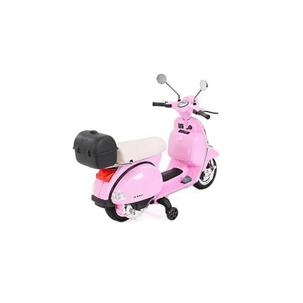 Original Actionbikes Motors Kinder Elektroroller Vespa PX150 | 2 x 18 Watt Motor (Total 36 Watt) - Eva-Vollgummireifen - Lizenziert - Bis zu 6 km/h - Roller (Pink) – Bild 4