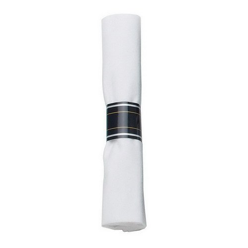 Reflections Plastic Fork and Knife Kit in a White Linen-Quality Paper Napkin Roll, Silver (120-Count)