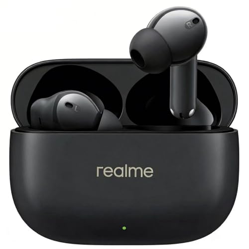 realme Buds T310 Auriculares Inalámbricos con 46dB ANC Cancelación de Ruido, 360° Audio Espacial Auriculares Bluetooth 40H de Batería, TWS In-Ear con 12,4 mm Hi-Res Audio Controlador, IP55, Negro