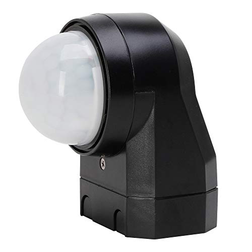 Kopp Infracontrol 824605012 Motion Sensor 240° 12 m Range Infrared Motion Sensor Surface-Mounted for Outdoor and Indoor Use IP54 Black