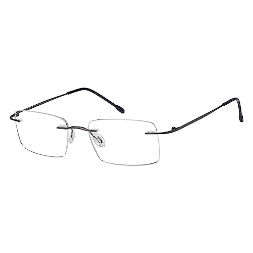 Eyekepper Reading Glasses, Readers for Men, 1.75 Rimless Gunmetal at Amazon