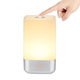 VADIV Wake Up Light Alarm Clock Touch Sensor Bedside Lamp LED Night Light with 5 Nature Sounds, Sunrise Simulation, Color Changing, 3 Brightness, USB Rechargeable For Bedroom, Reading